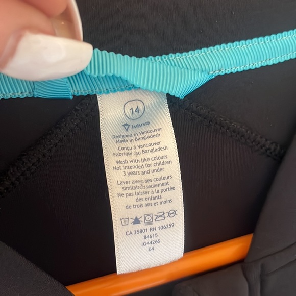 Ivivva Swim Rash Guard Size Youth 14 - Picture 2 of 7